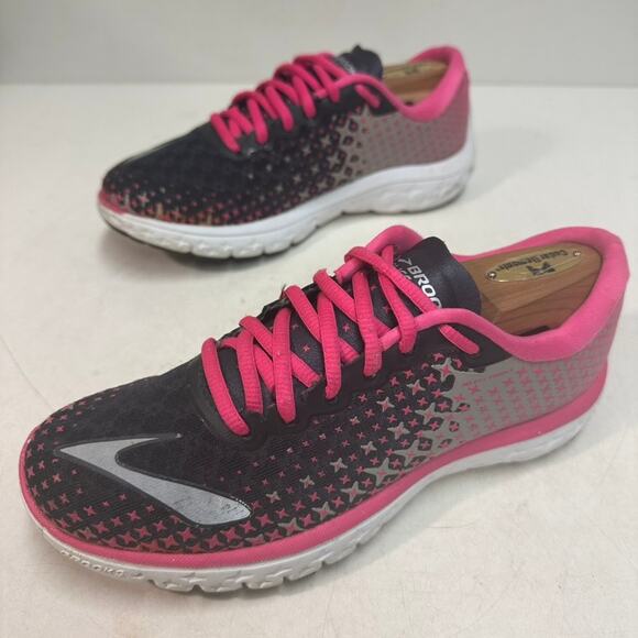 GOOD Brooks Women's Pure Flow 5 Lightweight Running Training Black Pink Gray 6.5 - Picture 5 of 10